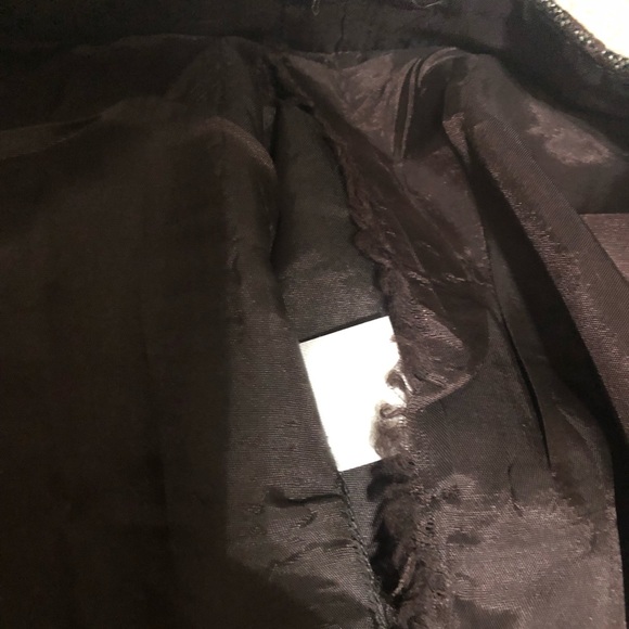 Beautiful gray trousers with brown velvet details - Picture 5 of 5